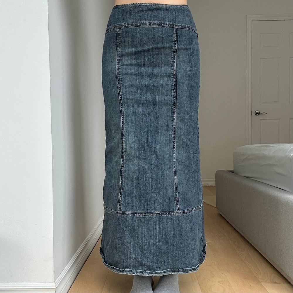 VINTAGE JEAN MAXI SKIRT